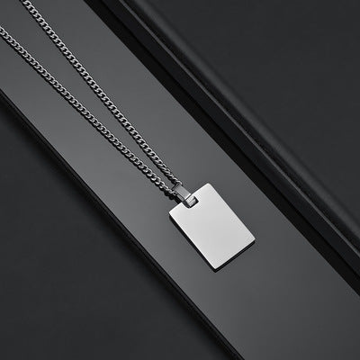 Collar Personalizado Medalla Cuadrada